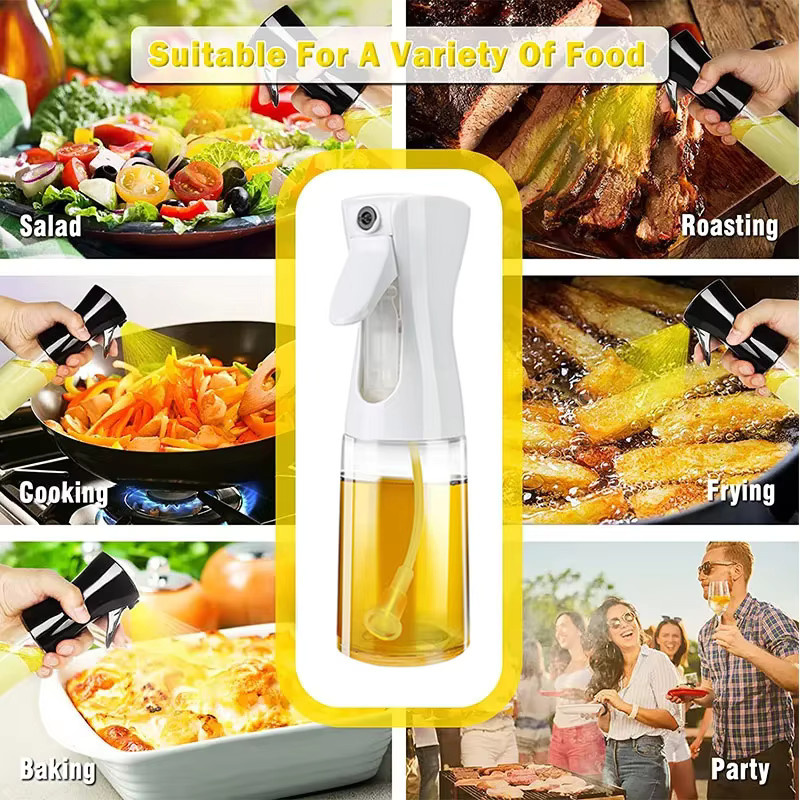 Kitchya Öl-Sprühflasche aus Glas in Schwarz für Küche, Grillen und Camping, 200 ml oder 300 ml - Bild 5