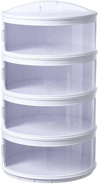 Isolierte Speisenabdeckung CosyHome in Weiß, mehrschichtige Wärmespeicherung, stapelbar, B/T/H: 26 x 26 x 54 cm - Bild 1