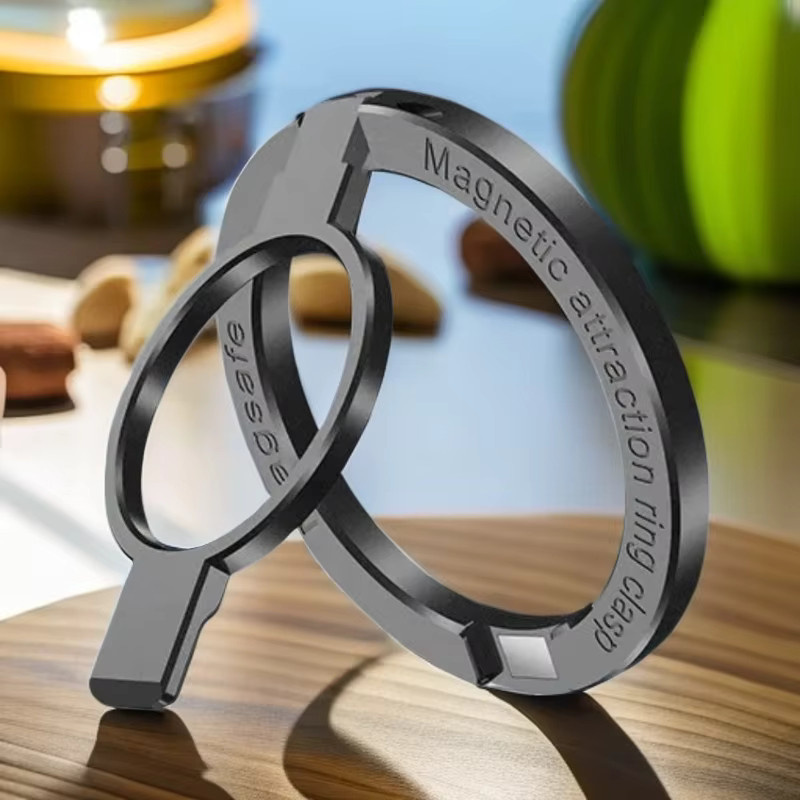 WSSHE Magnetischer Ring-Telefonständer Serie Legierung in Blau, faltbarer Magsafe Schreibtisch-Schnallenhalter und abnehmbare Handy-Halterung für iPhone 15, 14, 13, 12 - Bild 2