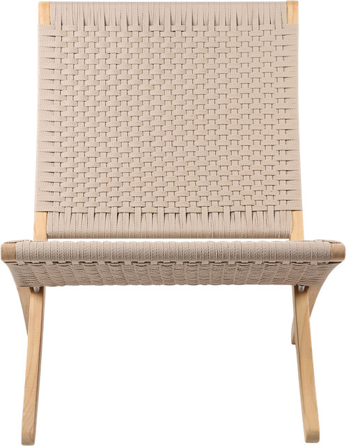 Carl Hansen & Søn MG501 Cuba Outdoor Chair aus Teakholz mit beigem Flachseil - Bild 1