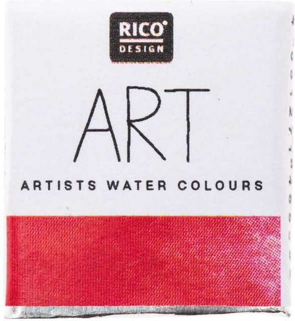 Rico Design ART Künstler Aquarellfarbe Brillantrot im halben Näpfchen - Bild 1