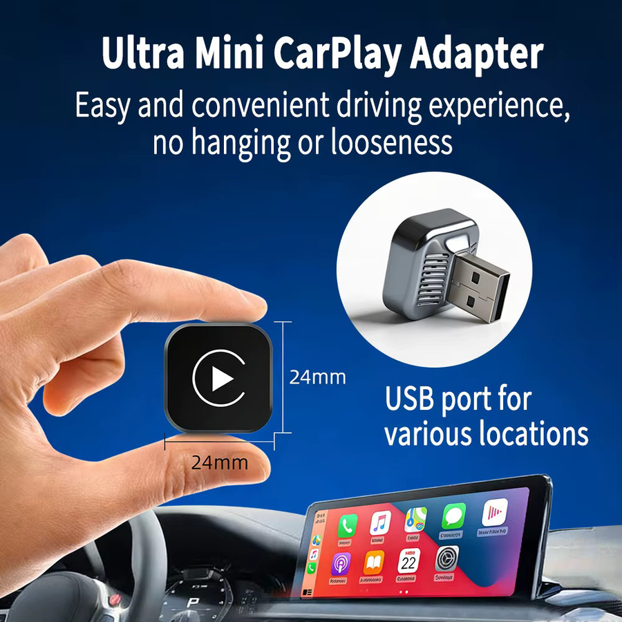 Kcimo 2-in-1 Kabelloser CarPlay und Android Auto Adapter in Schwarz als Plug-and-Play Dongle für kabelgebundene Fahrzeuge - Bild 5