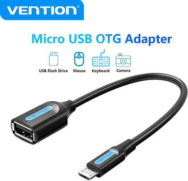 Vention Micro-USB-OTG-Kabeladapter für Android in Schwarz - Bild 1