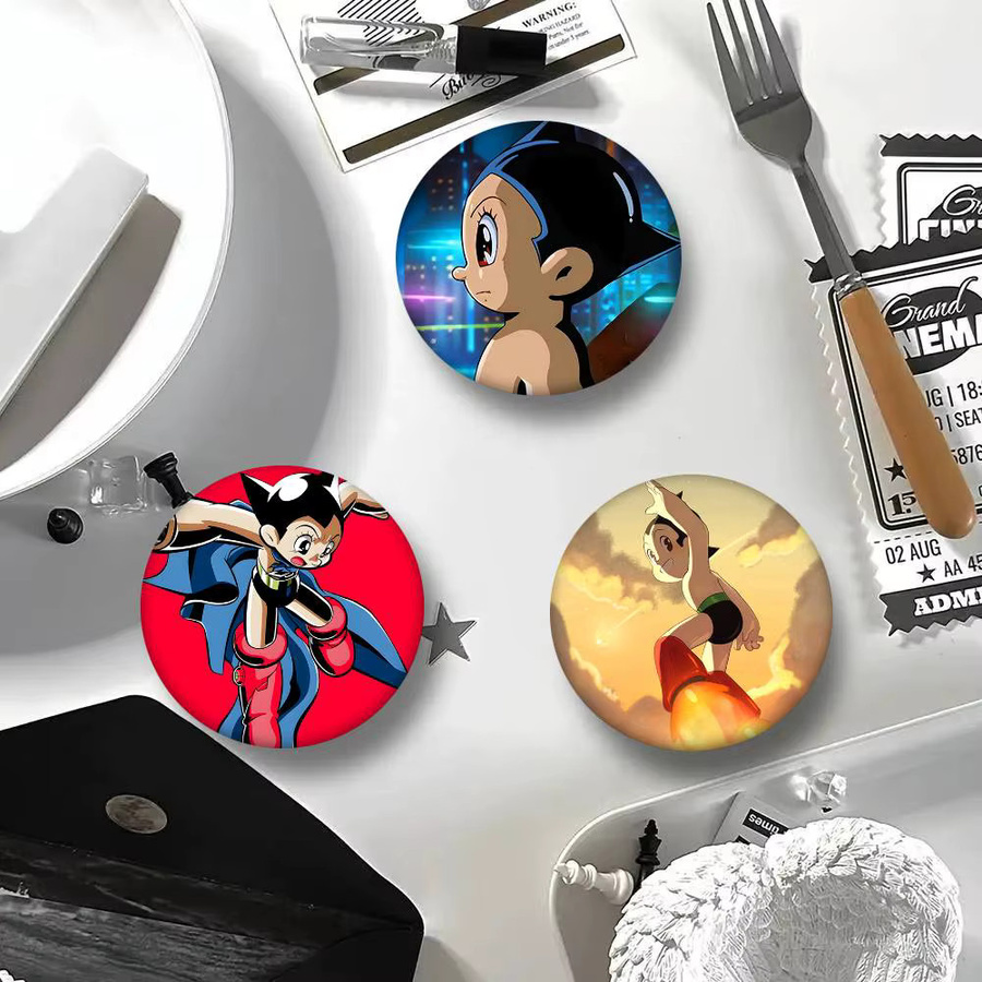 Mesuca Brosche, Astro Boy Cartoon-Stil, Emaille-Pin, rund - Bild 4