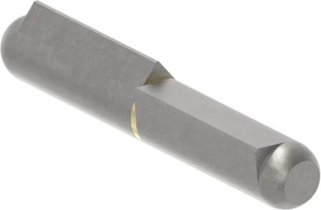 FeNau Anschweißband aus Stahl mit Messingring, Farbe Silber, L: 100 mm, Rollen-Ø: 16 mm, Stift-Ø: 10 mm - Bild 1
