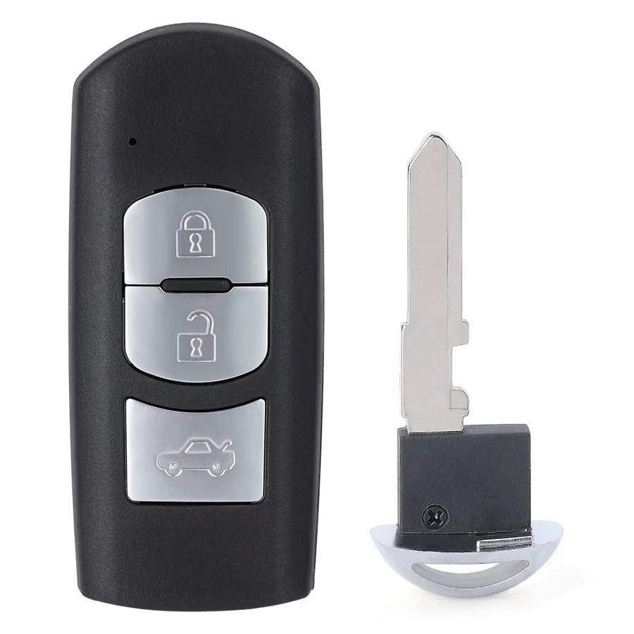 DIYKEY SKE13E-01 Smart Remote Auto Schlüsselanhänger für Fiat 124 Spider und Mazda, 433 MHz, ID49 Chip, 3 Tasten, Schwarz - Bild 3