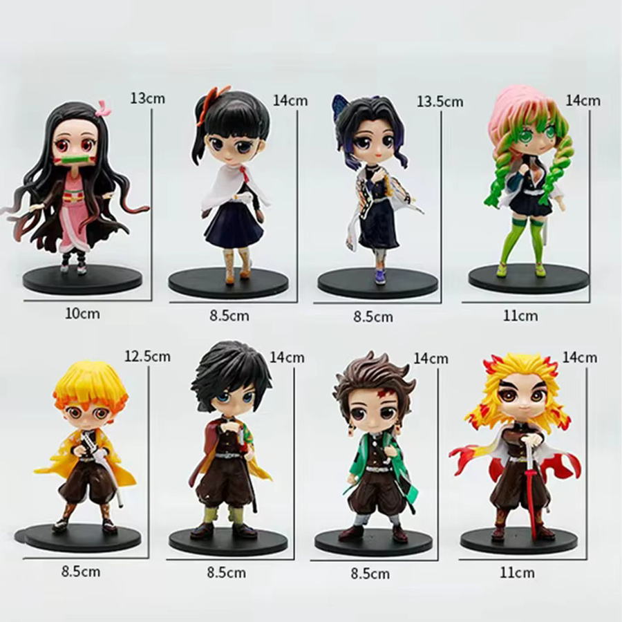 8Style Demon Slayer Kimetsu No Yaiba Q-Version Figuren, 8-teiliges Set - Bild 2