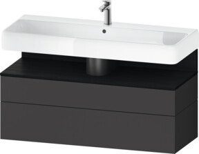 Duravit Waschtischunterschrank Qatego in Grau Matt, B/T/H: 119 x 47 x 59 cm - Bild 1