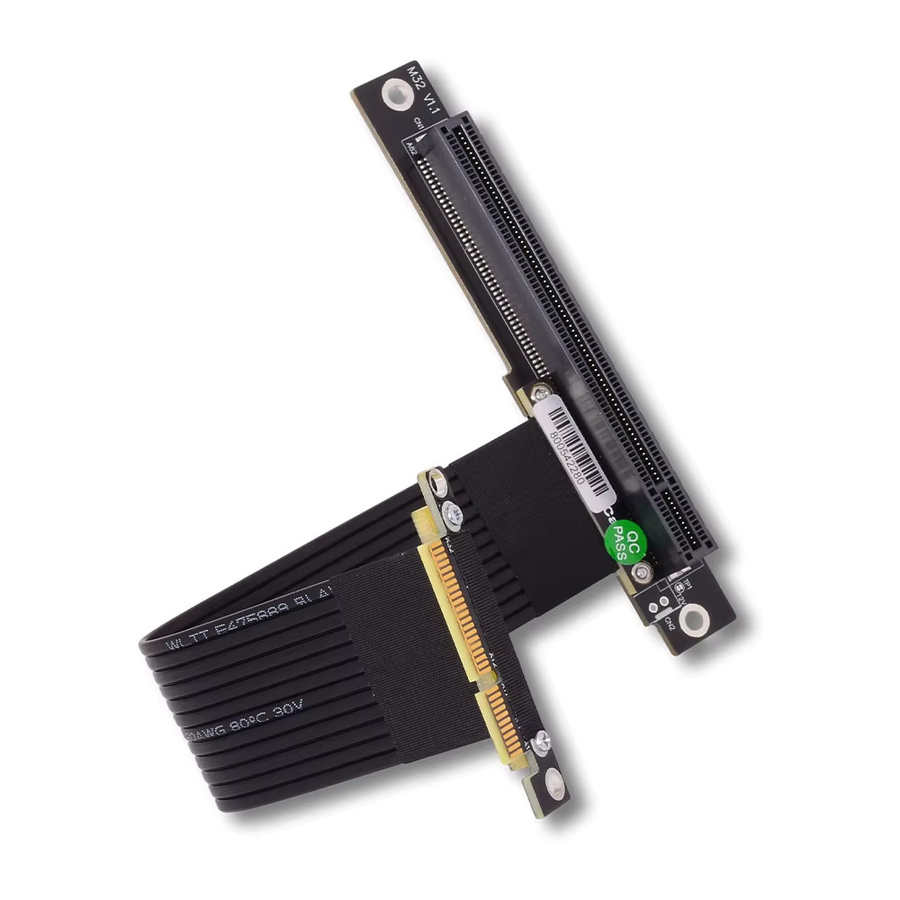 ADT-Link PCIe 4.0 X4 auf X16 GPU-Verlängerungskabel Adapter Riser Gen4 Schwarz - Bild 2