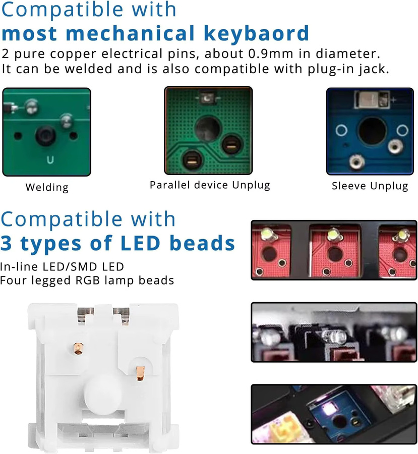 Staubdichte mechanische Gaming-Tastaturschalter im Cherry MX-Design, rote Schalter mit Schalterabzieher für DIY-Austausch - Bild 3