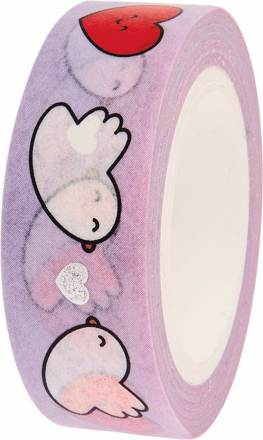 Rico Design Washi Tape Paper Poetry Chingu mit Vögeln und Herzen in Multicolour - Bild 1