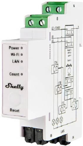 Shelly Pro 3EM Stromzähler mit Wi-Fi, Bluetooth und Ethernet in Weiß - Bild 1