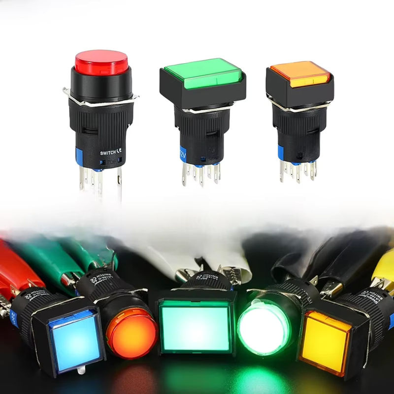 LED beleuchteter Druckknopfschalter Sweideer 16 mm weiß, 220V, momentan oder selbsthemmend verfügbar - Bild 7