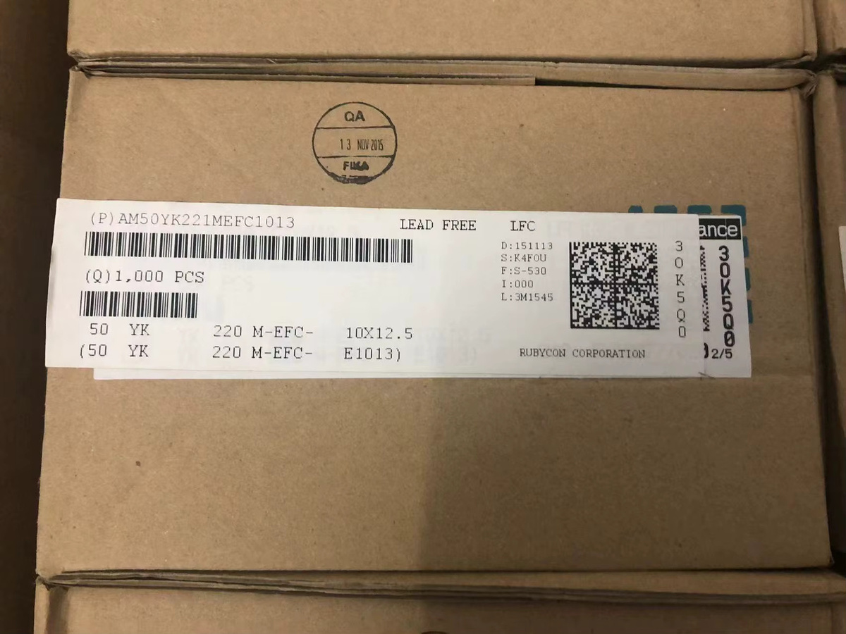 Rubycon YK Serie Aluminium-Elektrolytkondensator 220uF 50V, 10 Stück, B/H/T: 12,5 x 10 mm - Bild 2