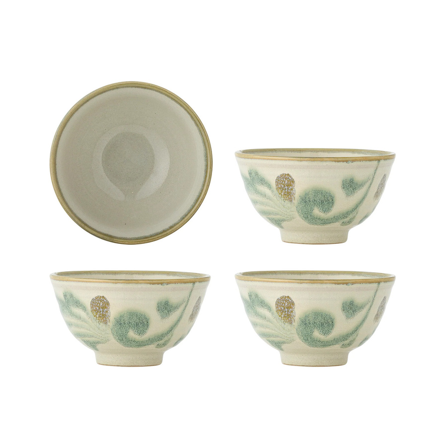 Bloomingville Bethany Schalen aus Steingut, mehrfarbig, 4 Stück - Bild 1