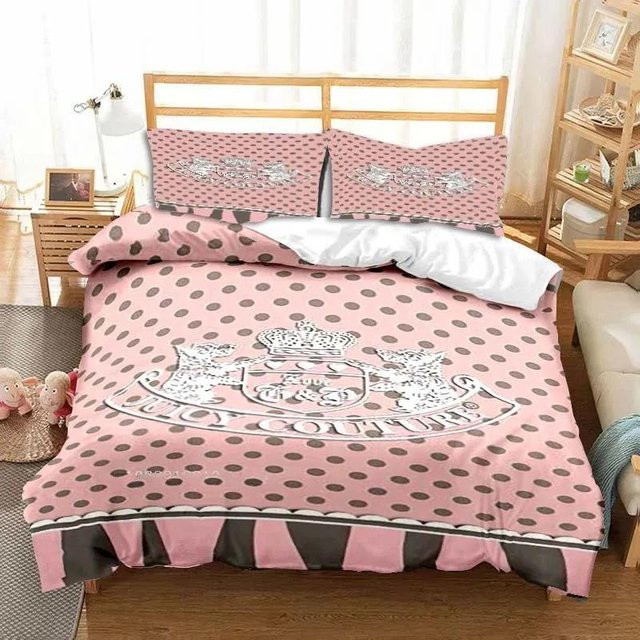 Juicy Couture 3-teiliges Bettwäsche-Set mit 3D-Grafik in Pink, King/XL, B: 264 cm, B: 228 cm - Bild 1
