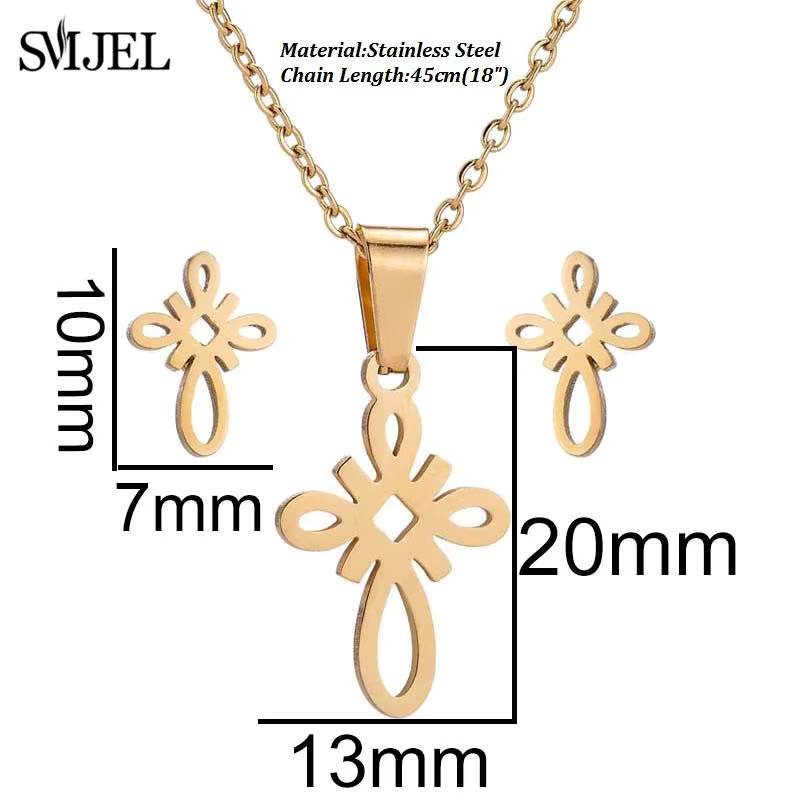 SMJEL Schmuck-Set, Schmetterling, Gold, Edelstahl, Damen - Bild 1