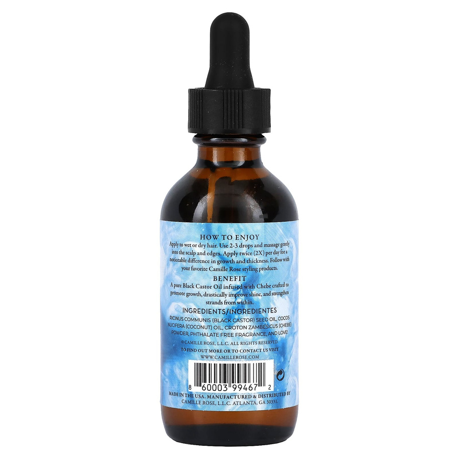 Camille Rose Schwarzes Rizinusöl + Chebe, Haar- und Kopfhautöl, 59 ml - Bild 2