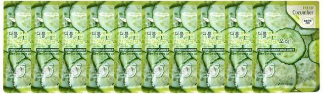 3W CLINIC Fresh Cucumber Mask, Gesichtsmaske, Aloe Vera, Alle Hauttypen - Bild 1