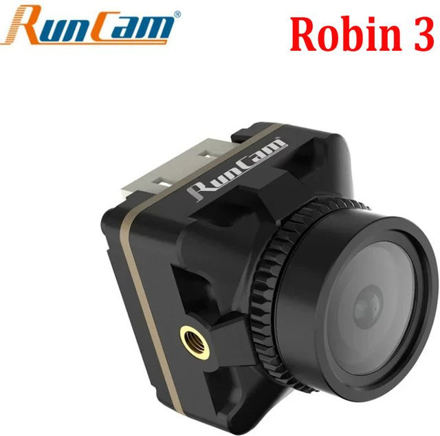 RunCam Robin 3 FPV-Kamera mit 1200TVL, 4:3 Bildschirmverhältnis, DC 5–23 V, Farbe: Schwarz, B/T/H: 19 x 19 x 19 mm für RC FPV Racing Drone und Quadcopter-Modelle - Bild 1