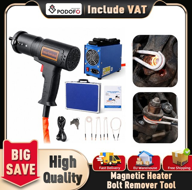 Podofo Magnetischer Induktionsheizer-Kit 1500W mit Aufbewahrungsbox zur Schraubenentfernung für die Kfz-Reparatur - Bild 1