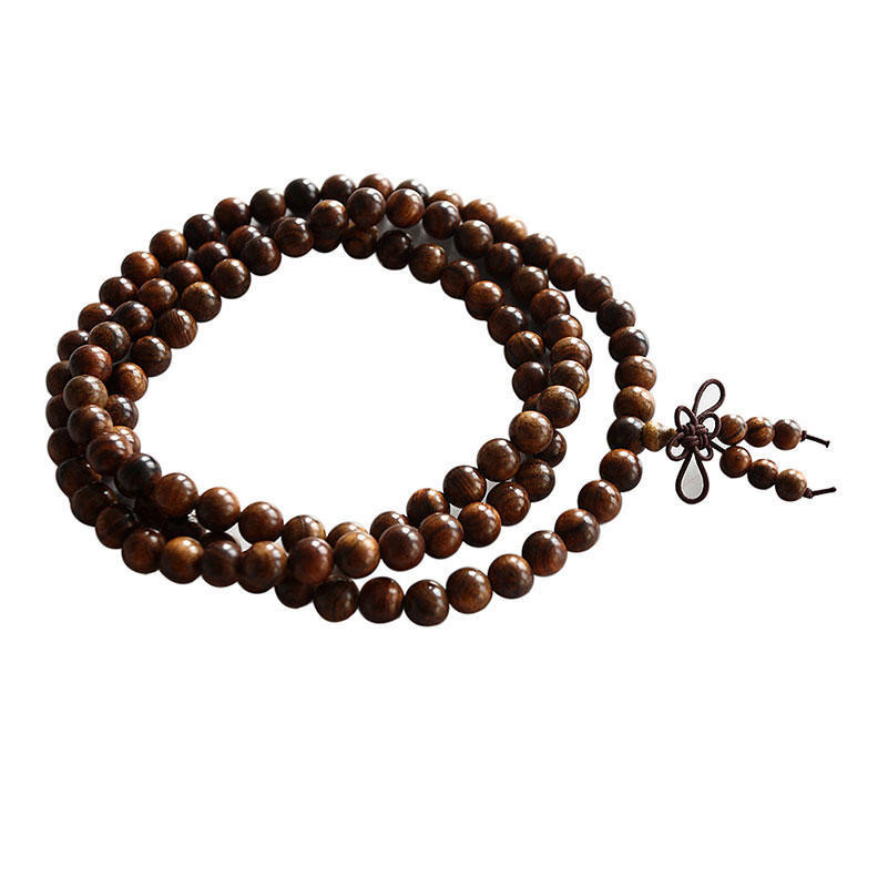 Found Comfort Mala-Halskette Armband, schwarzes Rosenholz, Unisex - Bild 5