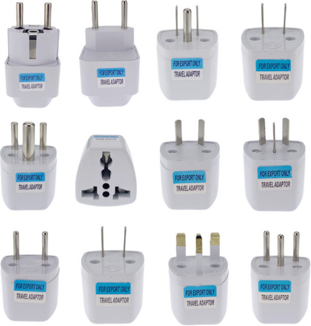 Fengyidz Universal-Reiseadapter US-zu-EU-Steckeradapter in Weiß für Amerika, China, Kanada, UK und AU - Bild 1