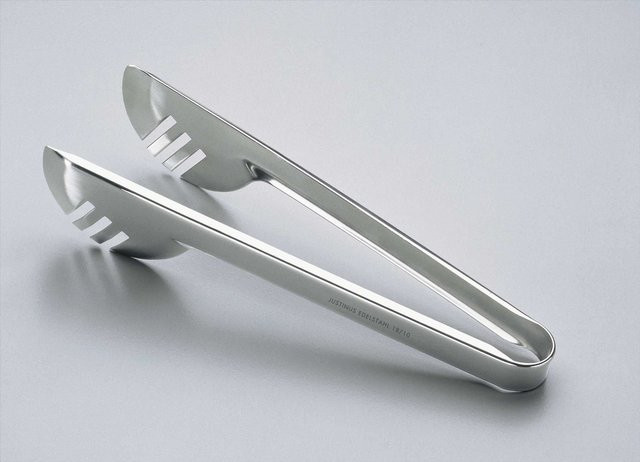 Servierzange aus Edelstahl von JUSTINUS BESTECKE in Silber, poliert, Länge: 23,6 cm - Bild 1