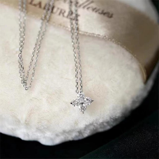 Lucky Star Jewelry Halskette, 925 Silber, Zirkonia, Damen, 42cm+3cm - Bild 1