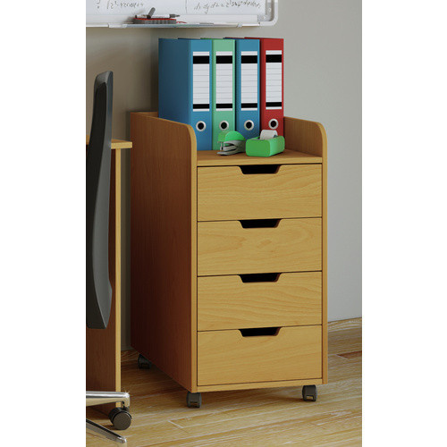VCM Rollcontainer Konal Maxi in Buche mit Schubladen, B/T/H: 40 x 50 x 74 cm - Bild 2