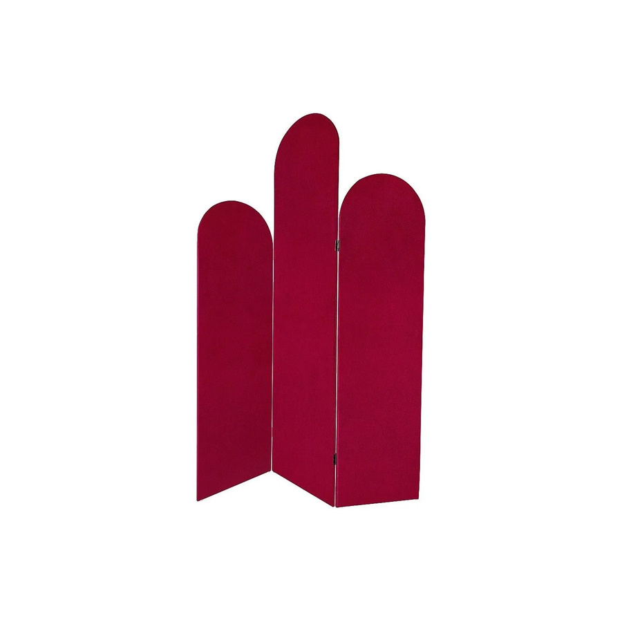 Paravent Carmida von Vente-unique in Bordeaux Rot aus Samt, Breite: 120 cm, Höhe: 180 cm - Bild 2