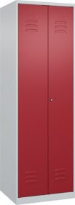 C+P PSA Doppel-Spind Classic PLUS mit 2 Abteilen, Lichtgrau/Rubinrot, H x B x T: 185 x 60 cm x 50 cm - Bild 1