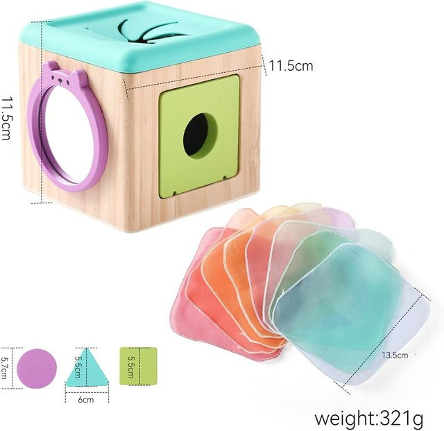 Topmix Magische Taschentuchbox, Montessori Holz Spielzeug, ab 0 Jahre - Bild 1