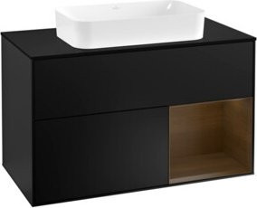 Villeroy & Boch Waschtischunterschrank Finion mit Abdeckplatte, Farbe: Blau lackiert, B/T: 100 x 50,1 cm - Bild 1