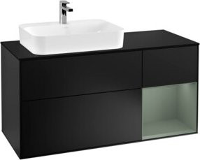 V&B Waschtischunterschrank Finion in Blau Lackiert, Breite: 120 cm - Bild 1