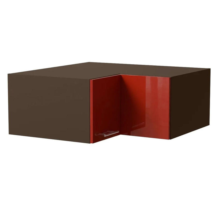 Feldmann-Wohnen Eckaufsatzschrank Brerra Lava Karminrot Hochglanz B/T/H: 90 x 36 x 90 cm - Bild 2