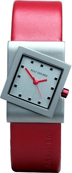 Rolf Cremer Damenuhr, Quarz, Titan, Eckig, Leder, Silber - Bild 1