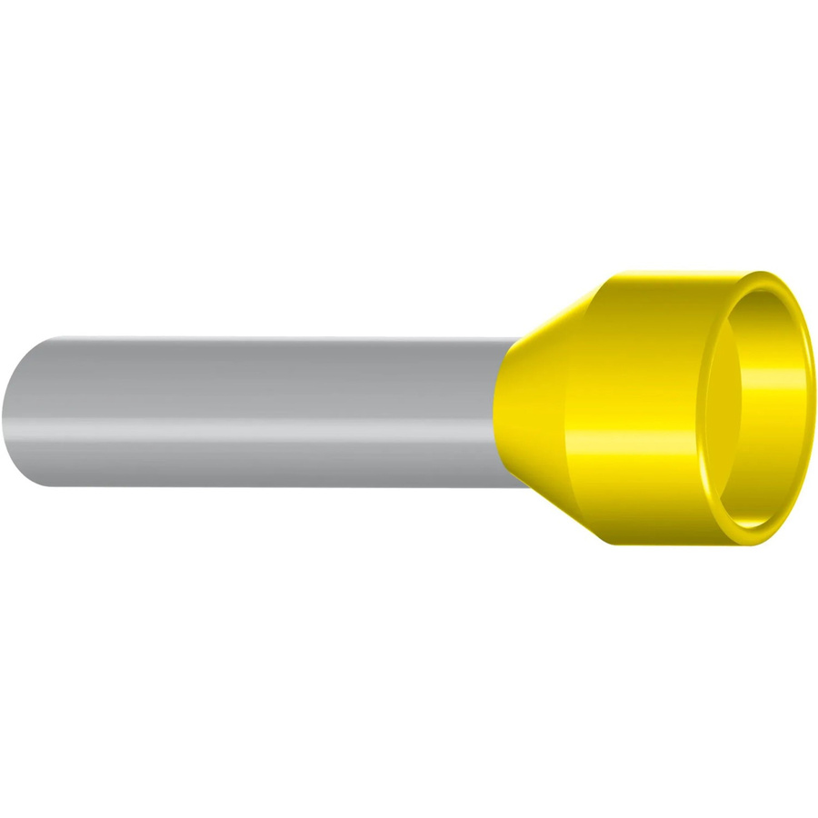 Intercable Tools Aderendhülsen isoliert Gelb 6 mm² 100 Stück - Bild 2