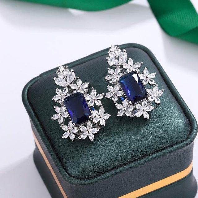 YIRAN Jewelry Ohrringe, Zirkonia, Silber, Messing, Damen - Bild 1