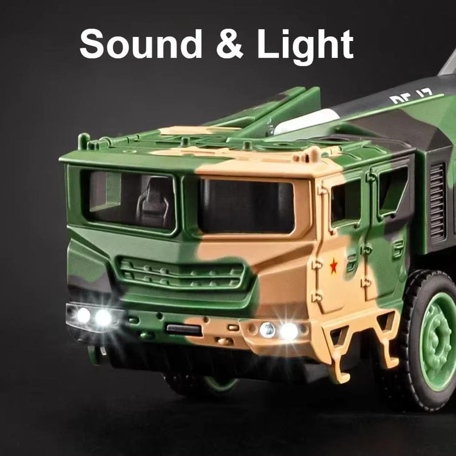 caipo DF-17 Raketenstartspielzeug Modellauto, Maßstab 1:50, Metall, mit Licht und Sound - Bild 2