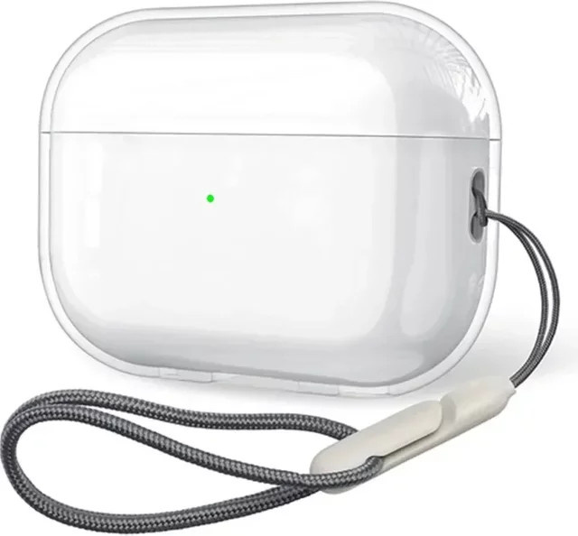 Transparente TPU-Schutzhülle für Apple AirPods 3 mit Trageband und Stoßfestigkeit - Bild 1