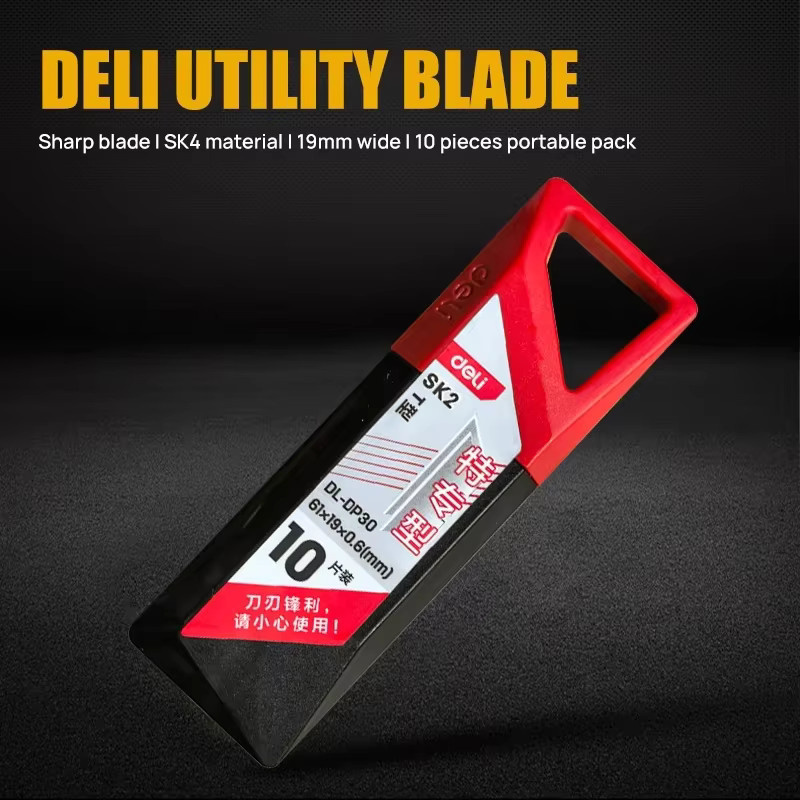 Deli Ersatzklingen aus Stahl in Silber für Trapez-Utility-Messer und Bastelwerkzeuge - Bild 3