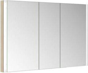 Keuco Spiegelschrank Somaris 3-türig in Eiche hell mit LED-Beleuchtung und Sensor-Schalter, B/H/T: 120 x 71 x 11,5 cm - Bild 1