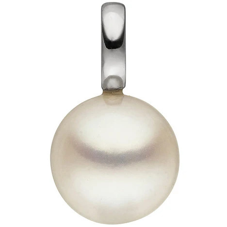 Colfem Anhänger 585 Weißgold, Süßwasser Perle, Unisex - Bild 1