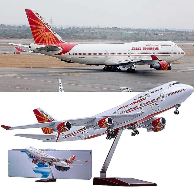 ZOCO Air India 747, Kunststoffmodell, 1:160, Druckgussflugzeug - Bild 1