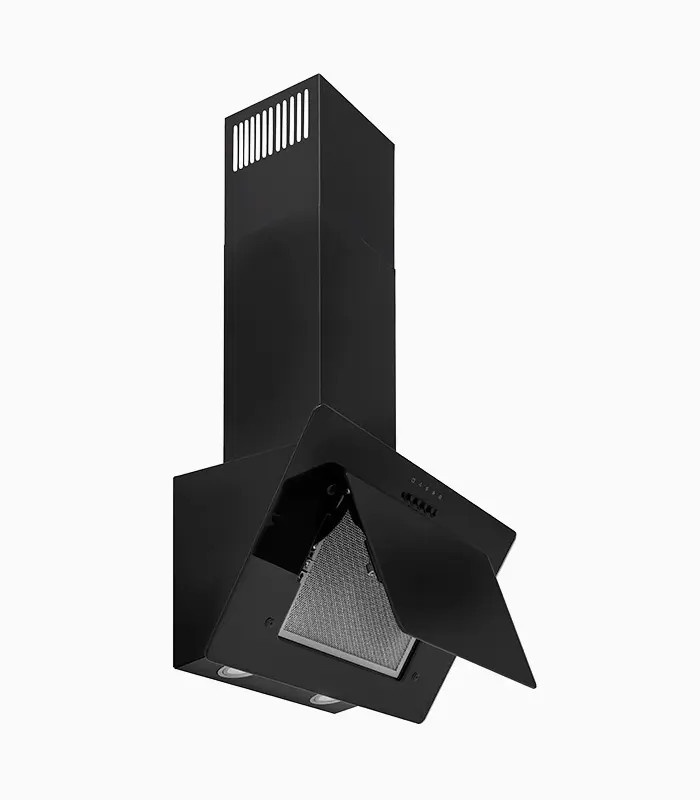 Exquisit KFD 61-8 sw Dunstabzugshaube in Schwarz mit LED-Display, Abluft und Umluftfunktion, B/T/H: 60 x 50 x 35 cm - Bild 2