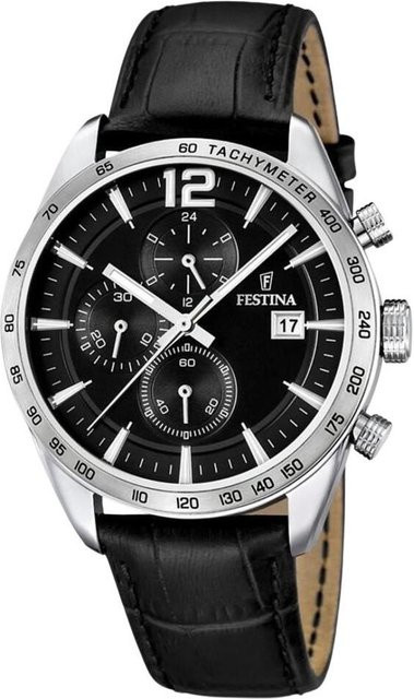 Festina Chronograph, Lederarmband, Quarz, 44 mm, Herren - Bild 1