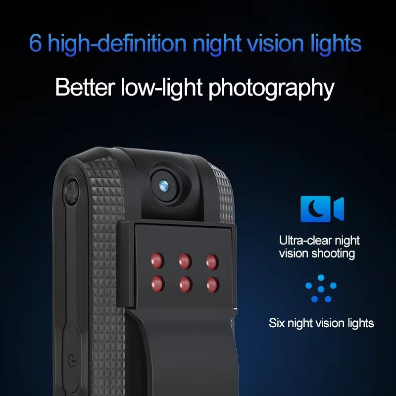 STTWUNAKE Mini-Körperkamera 1080P HD DV Professionelle Bodycam Digital Voice Video Recorder in Schwarz - Bild 4
