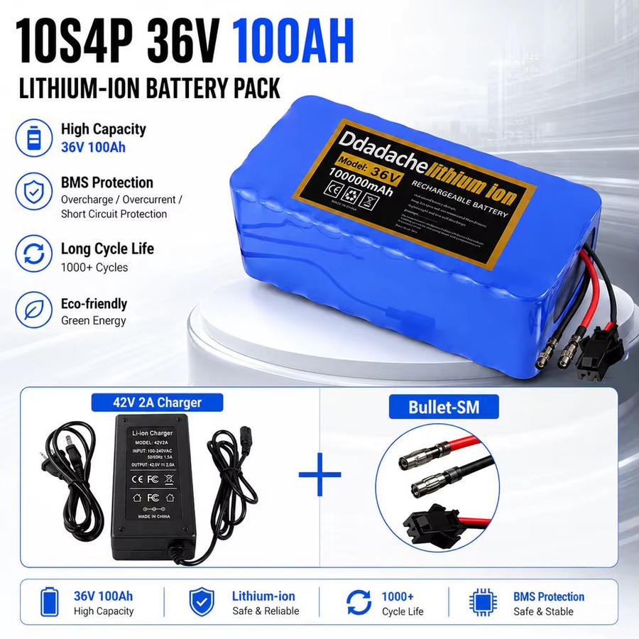 Ddadache 18650 Akkupack 10S4P Lithium-Batterie 36V 100Ah in Blau für Elektroroller und E-Fahrzeuge - Bild 5