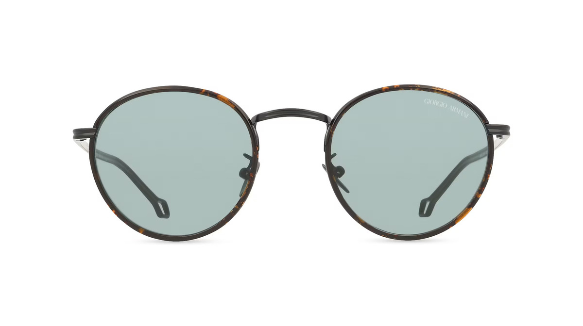 Armani AR6163J Sonnenbrille Herren, Vollrand, Rund, Metall, schwarz, grau - Bild 1